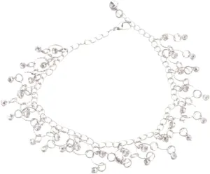 1Pc Rhinestone Tassel Anklet for Women Silver Beach Chain Foot Jewelry for Yoga Dance Anklets Birthdays Special Occasions