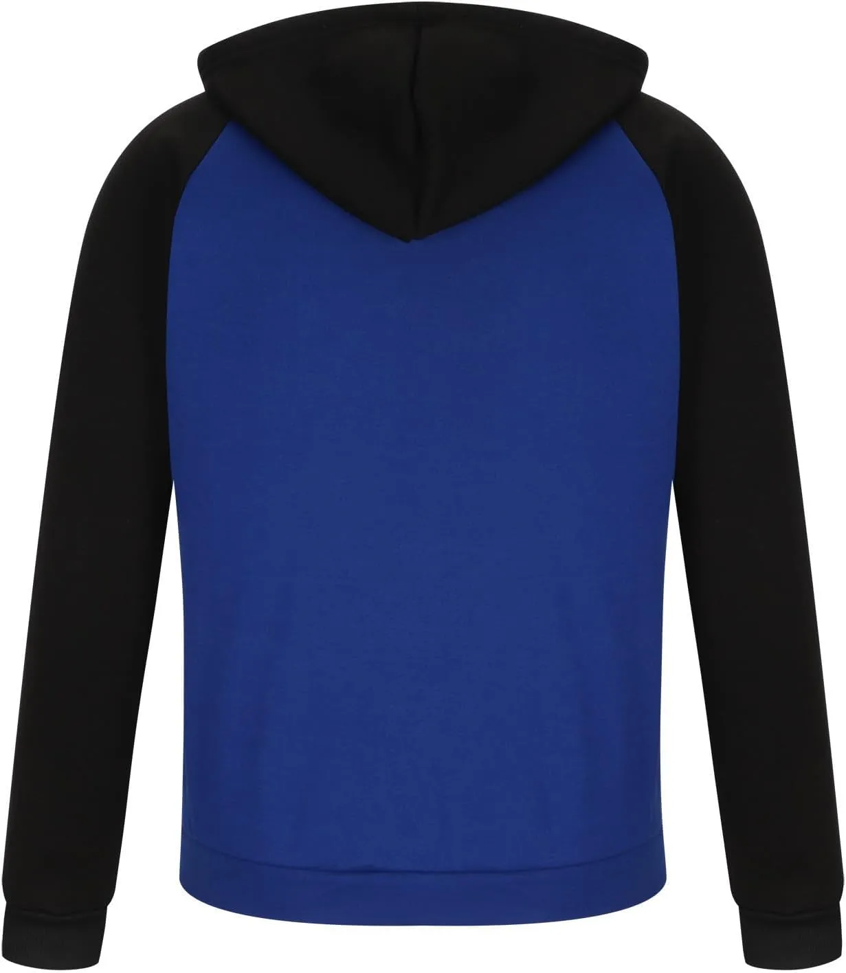 2 Pack Men's Novelty Color Block Hoodies Full Zip Track Jacket Casual Fleece Zipper Hoodie Hooded Sweatshirt
