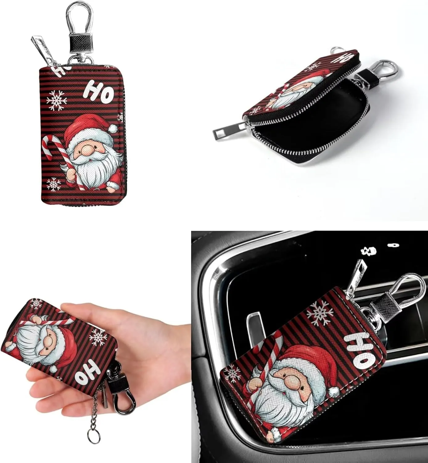 2 Pcs Messenger Bag for Women Crossbody Leather Waterproof Satchel Bag Matching Car Key Fob Protector Case