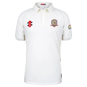 3 Cricket  Junior's Ivory Matrix V2 S/S Shirt