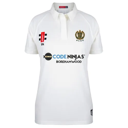 Abbots Langley CC  Adult's Ivory Matrix V2 S/S Shirt-Senior-Women's (Initials)
