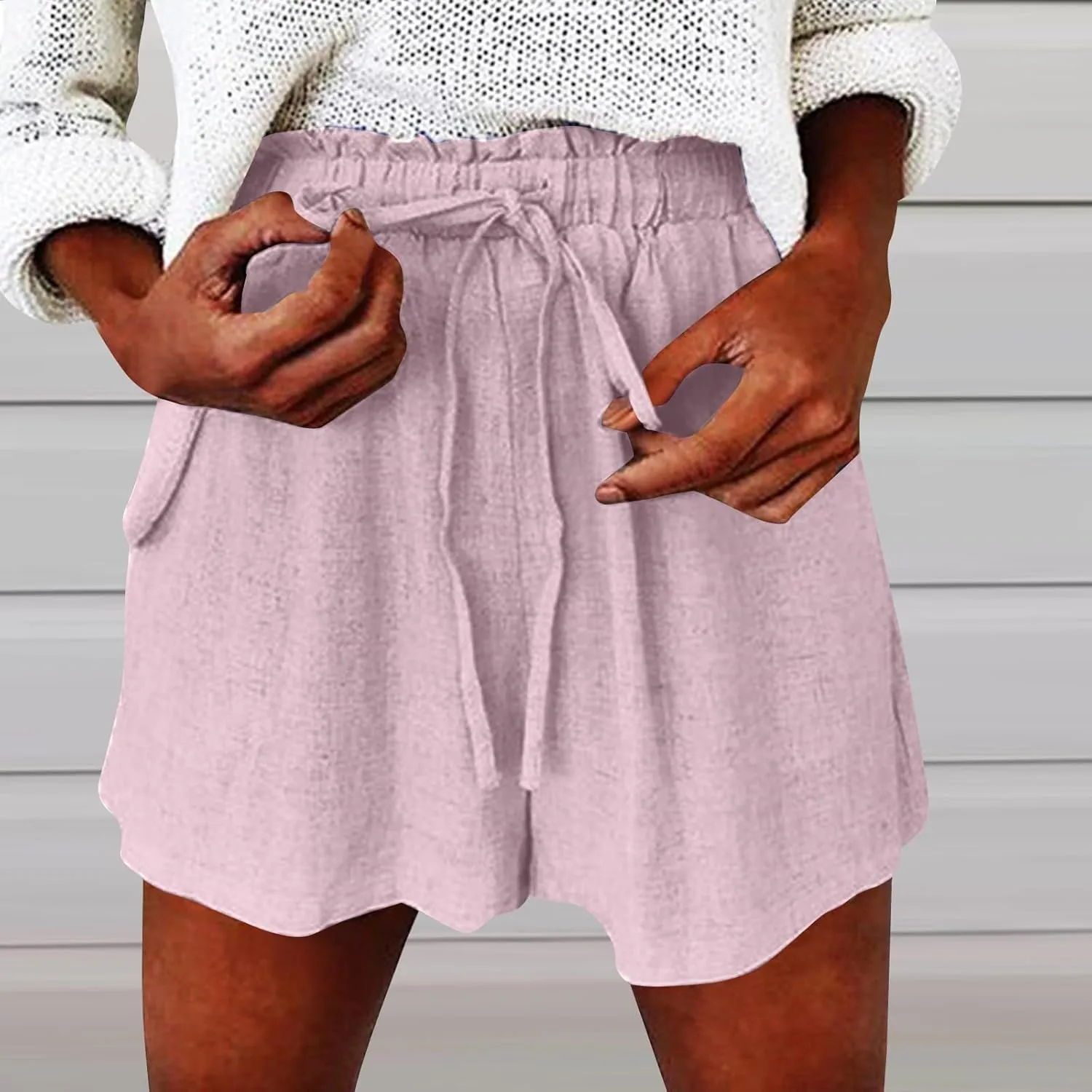 ADHOWBEW Plus Size Shorts Sporty Walking Summer Sweat Shorts Loose High Waisted Running Lounge Beach Shorts