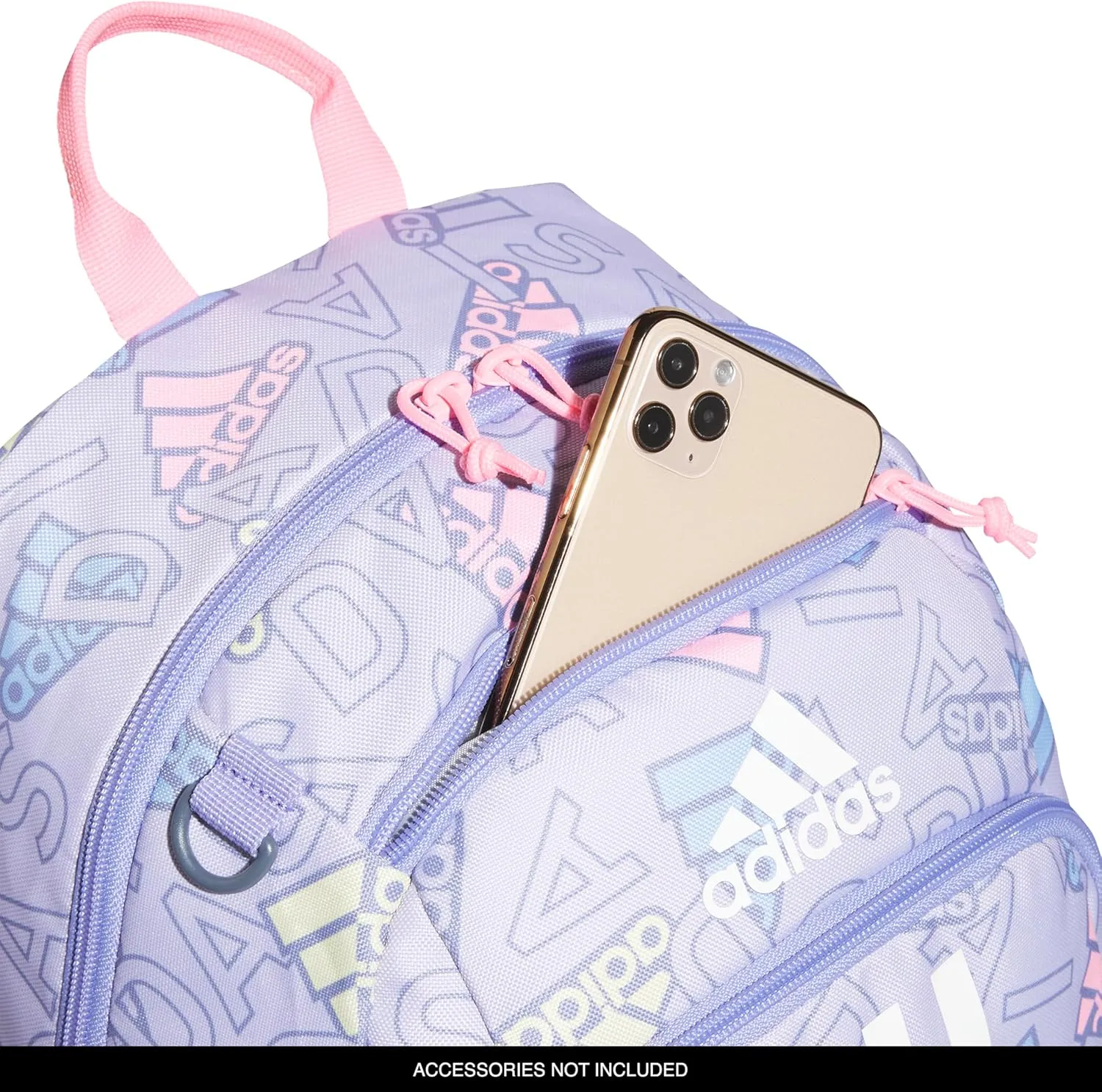 adidas Creator Laptop Backpack for Women and Men, Comfortable and Durable Small Athletic Bag, Adi Comp Silver Violet/Light Purple/Pink Spark, One Size
