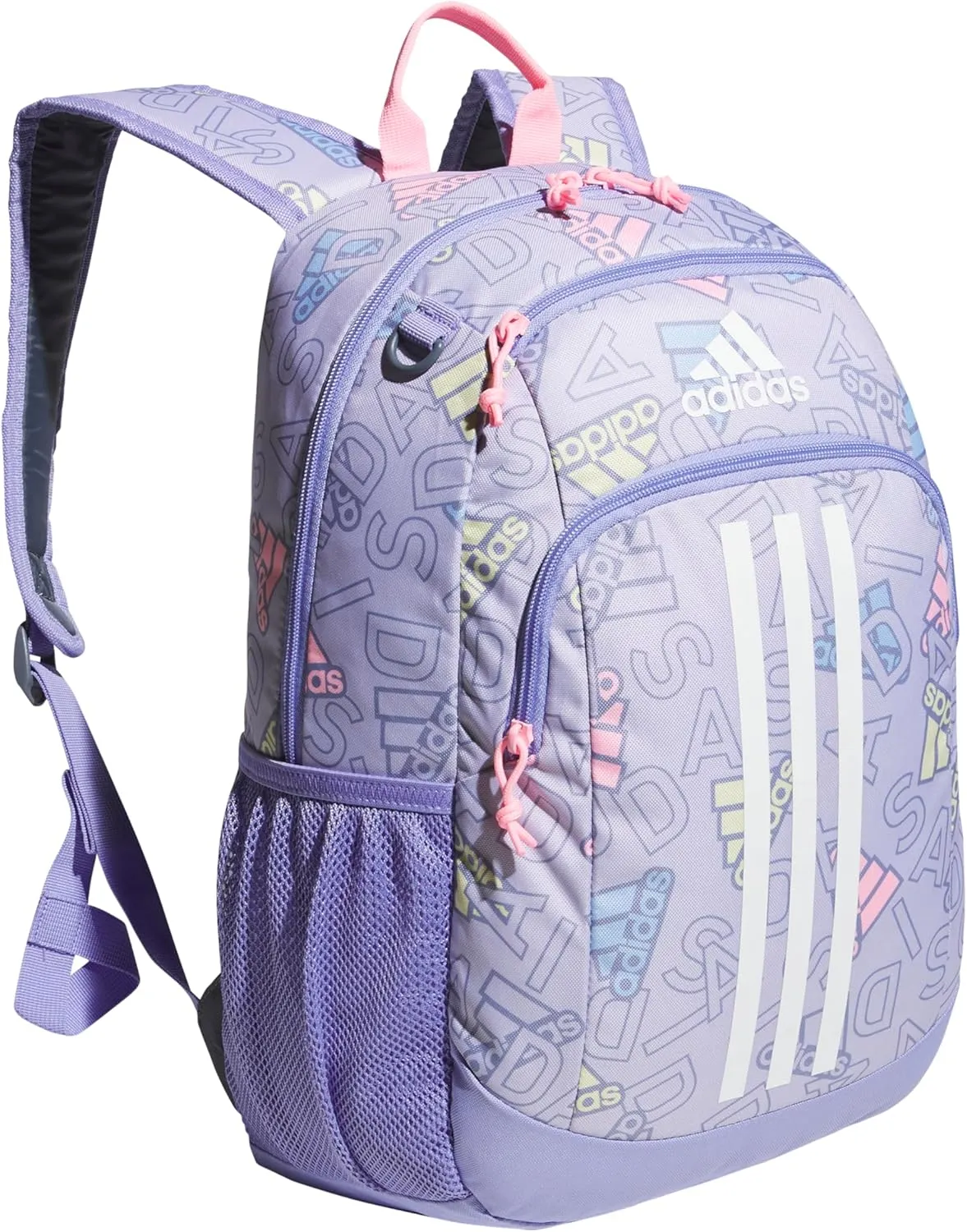 adidas Creator Laptop Backpack for Women and Men, Comfortable and Durable Small Athletic Bag, Adi Comp Silver Violet/Light Purple/Pink Spark, One Size