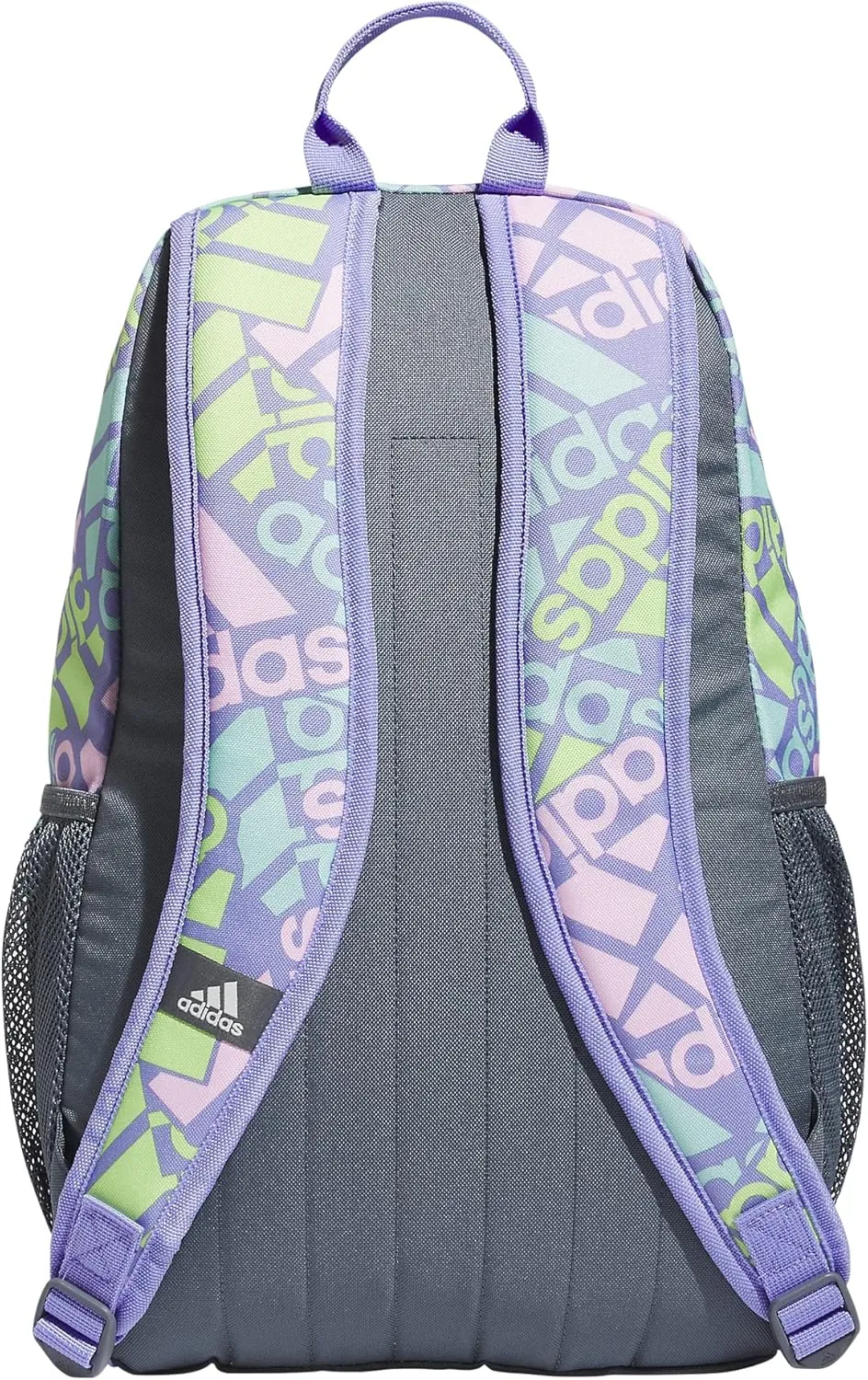 adidas Creator Laptop Backpack for Women and Men, Comfortable and Durable Small Athletic Bag, Adi Multi Collage Light Purple/Onix Grey/White, One Size