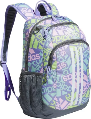 adidas Creator Laptop Backpack for Women and Men, Comfortable and Durable Small Athletic Bag, Adi Multi Collage Light Purple/Onix Grey/White, One Size