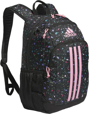adidas Creator Laptop Backpack for Women and Men, Comfortable and Durable Small Athletic Bag, Speckle Black/Bliss Pink/Black, One Size