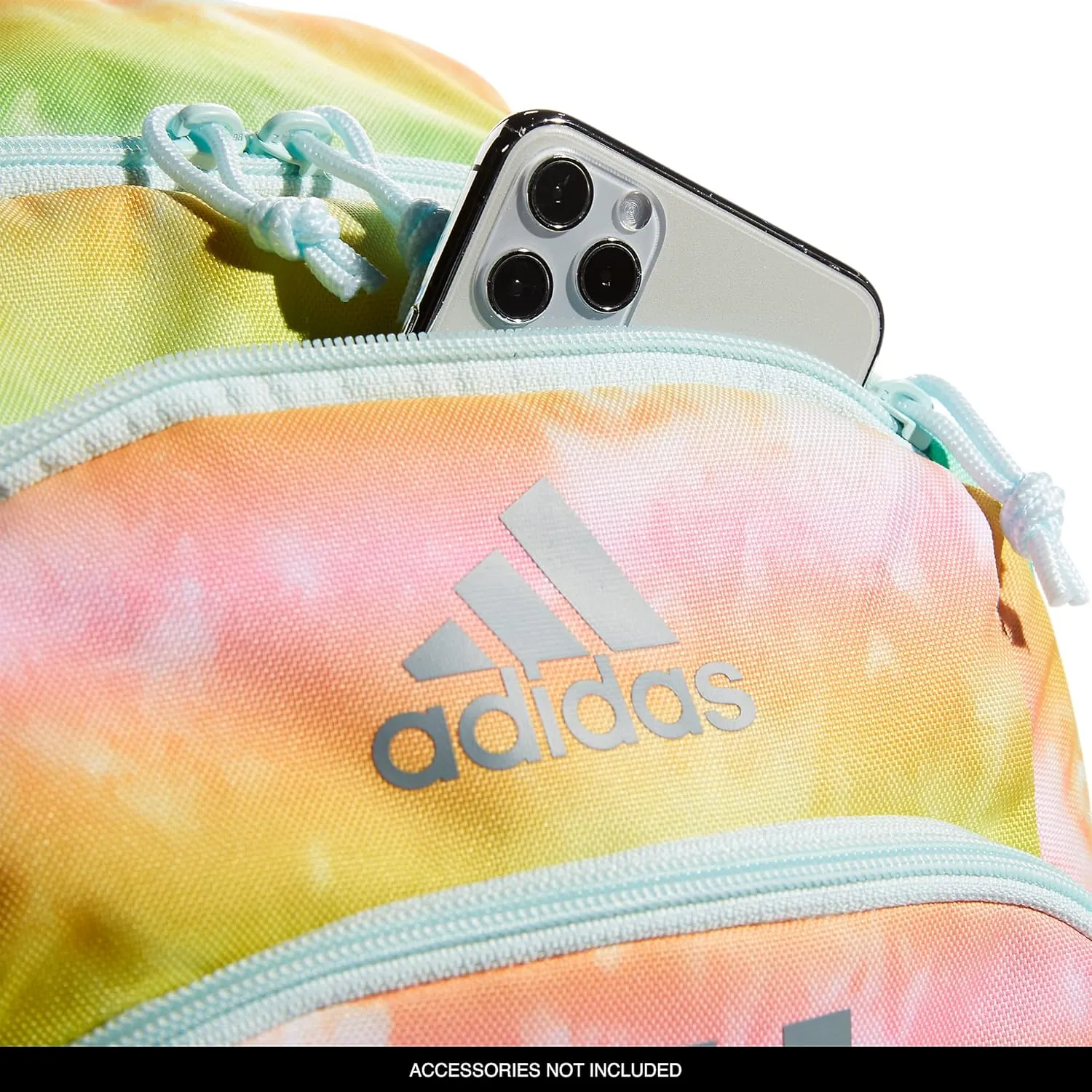 adidas Creator Laptop Backpack for Women and Men, Comfortable and Durable Small Athletic Bag, Stone Wash Rainbow/Grey/Almost Blue, One Size