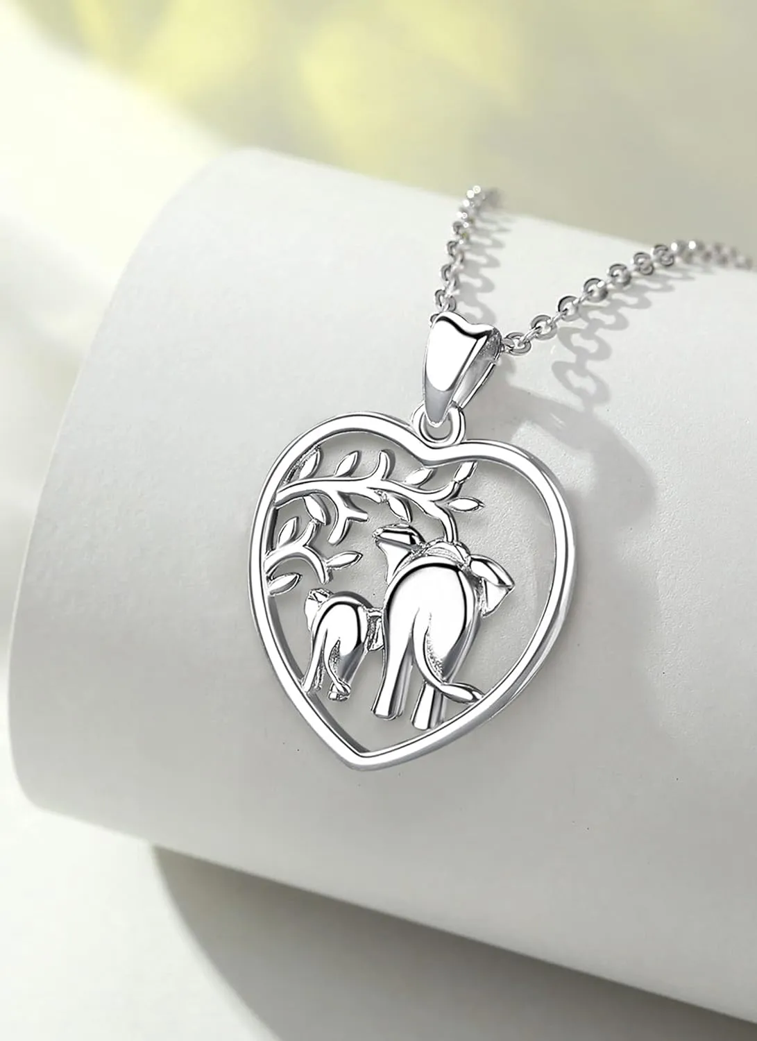 AEONSLOVE 925 Sterling Silver Animal Necklaces, Elephant/Sea Turtle/Highland Cow Pendant Necklaces Animals Jewelry Gifts for Women