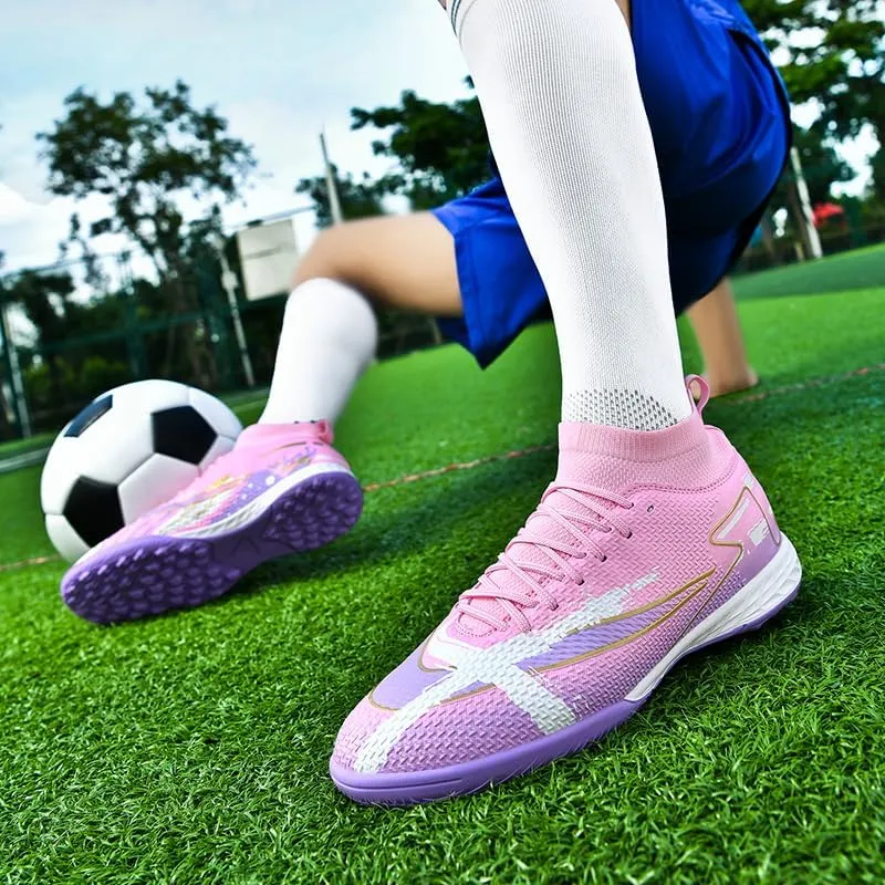 AMZ BSHIDA Indoor Soccer Shoes for Mens Youth Athletic Football Soccer Turf Cleats