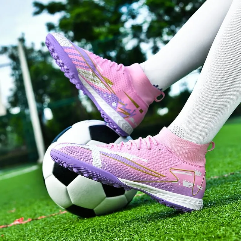 AMZ BSHIDA Indoor Soccer Shoes for Mens Youth Athletic Football Soccer Turf Cleats
