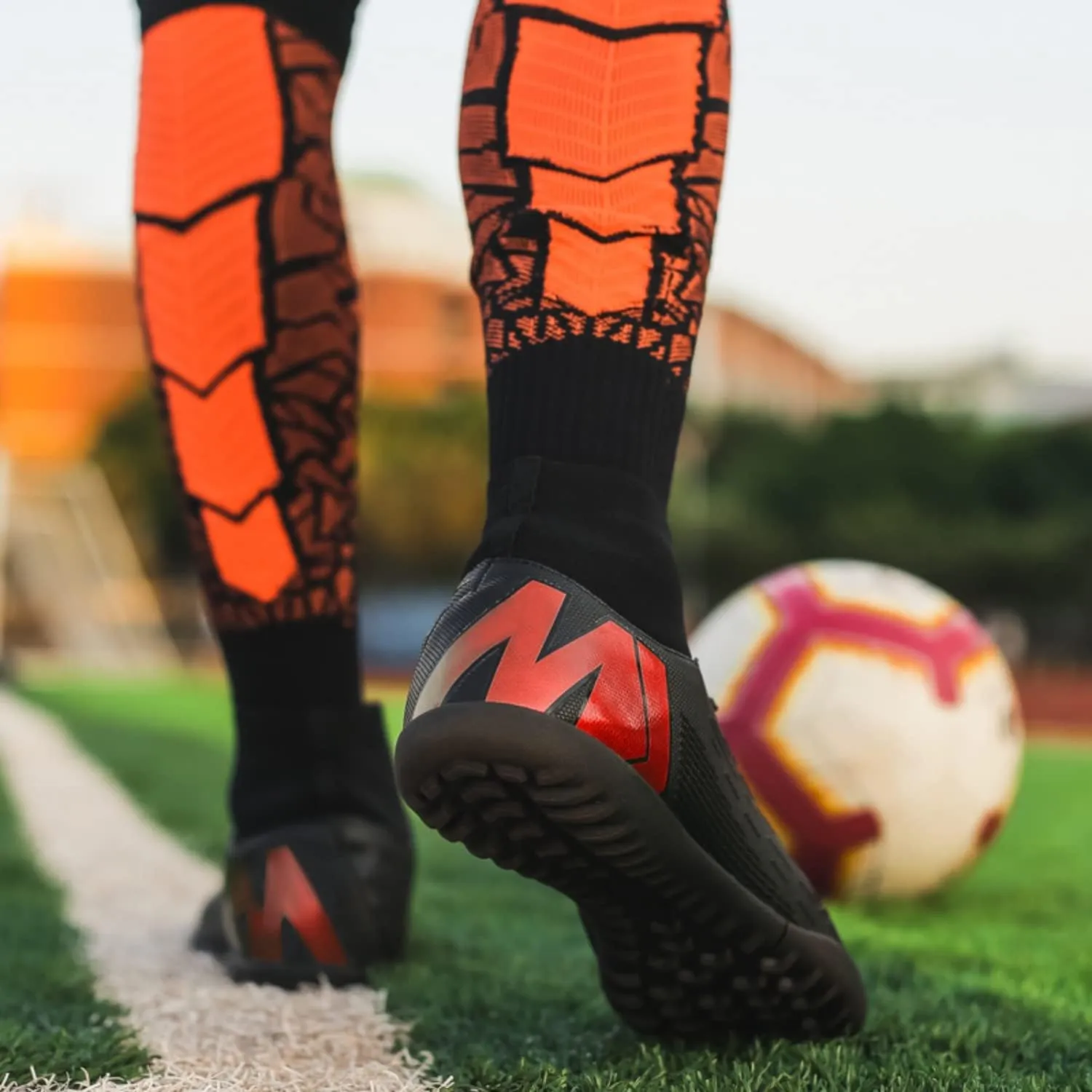 AMZ BSHIDA Indoor Soccer Shoes for Mens Youth Athletic Football Soccer Turf Cleats