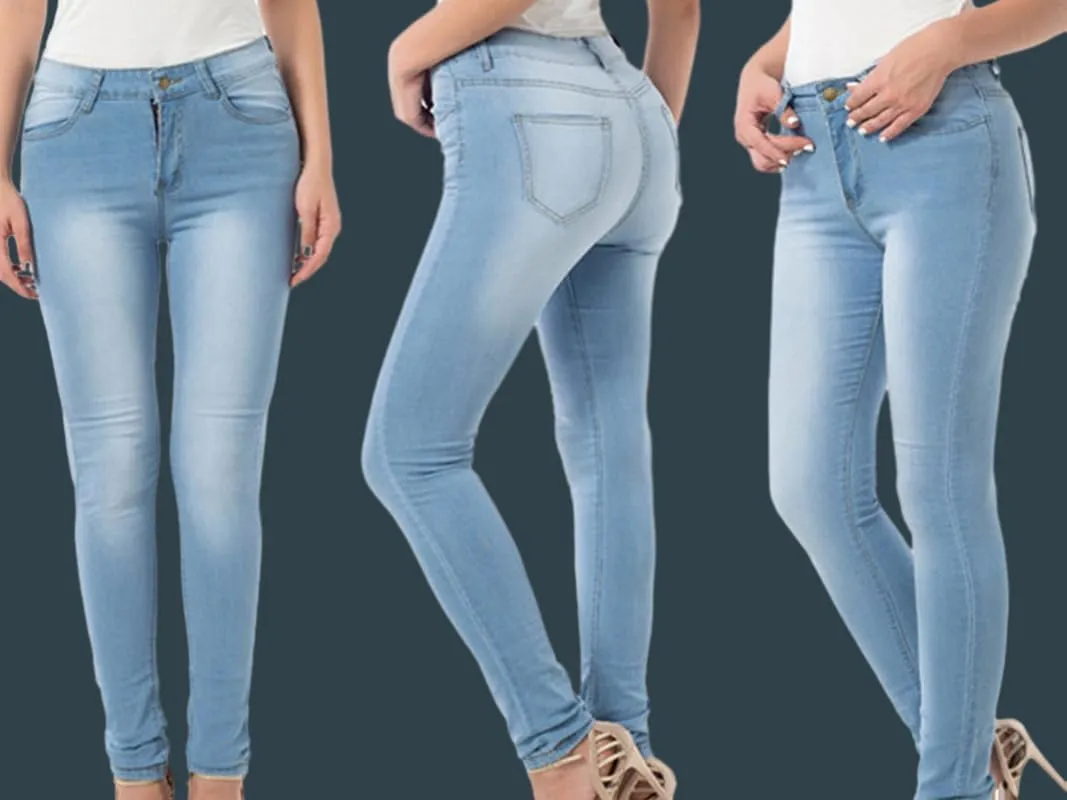 Andongnywell Women's Skinny Jeans High Waisted Stretch Slim Denim Butt Lift Pencil Pants Stretchy Trousers