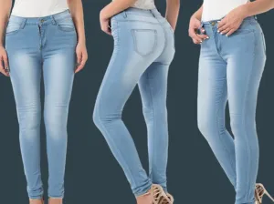 Andongnywell Women's Skinny Jeans High Waisted Stretch Slim Denim Butt Lift Pencil Pants Stretchy Trousers