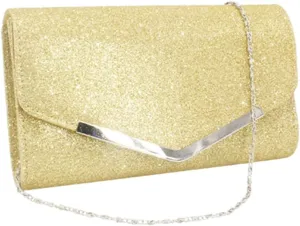 Angoily 3-in-1 STYLE Evening Bag Handbag Shoulder With Magnetic Button Closure Chain Bag for Women Ladies Sparkling Party