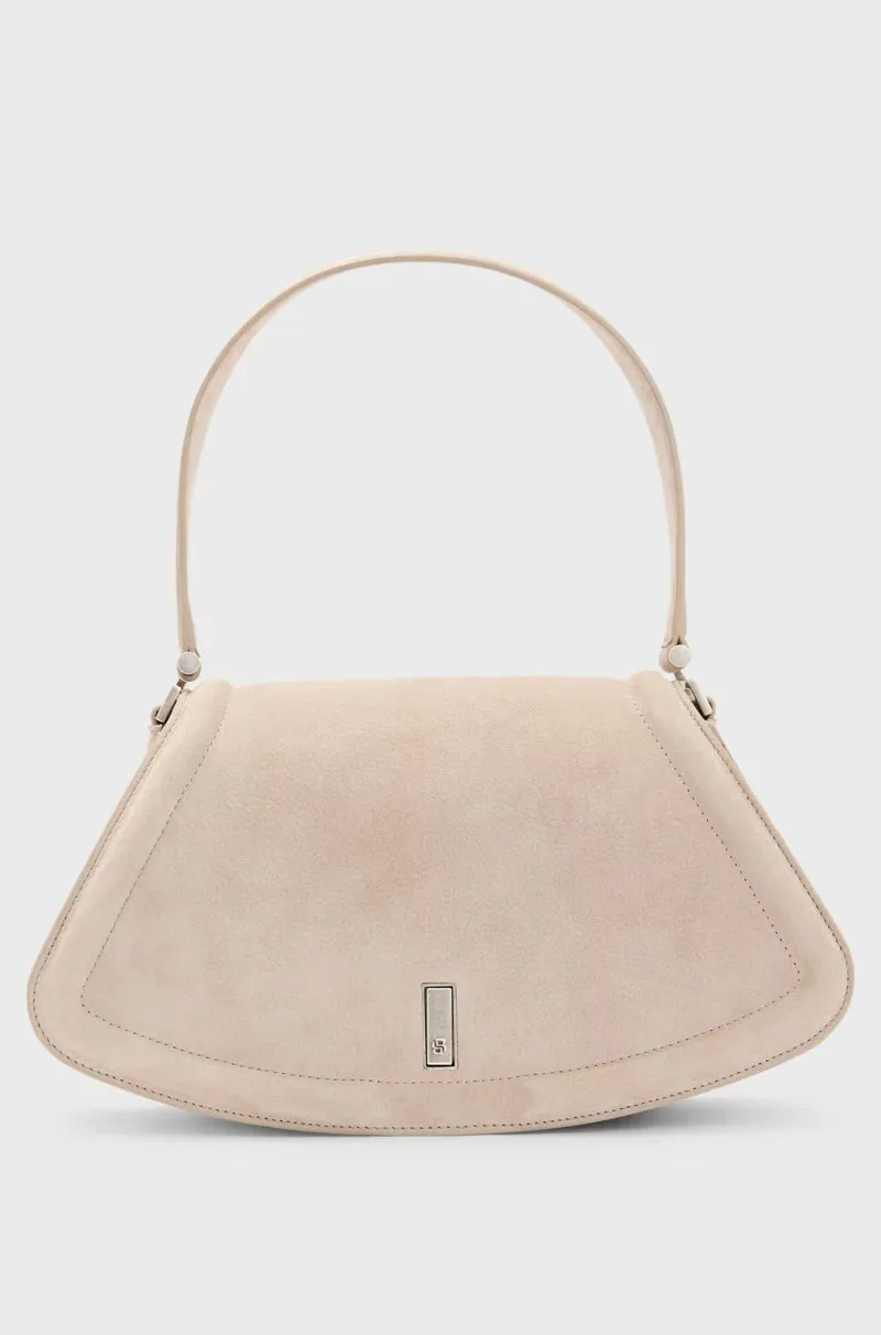 Ariel Suede Shoulder Bag - Soft Taupe