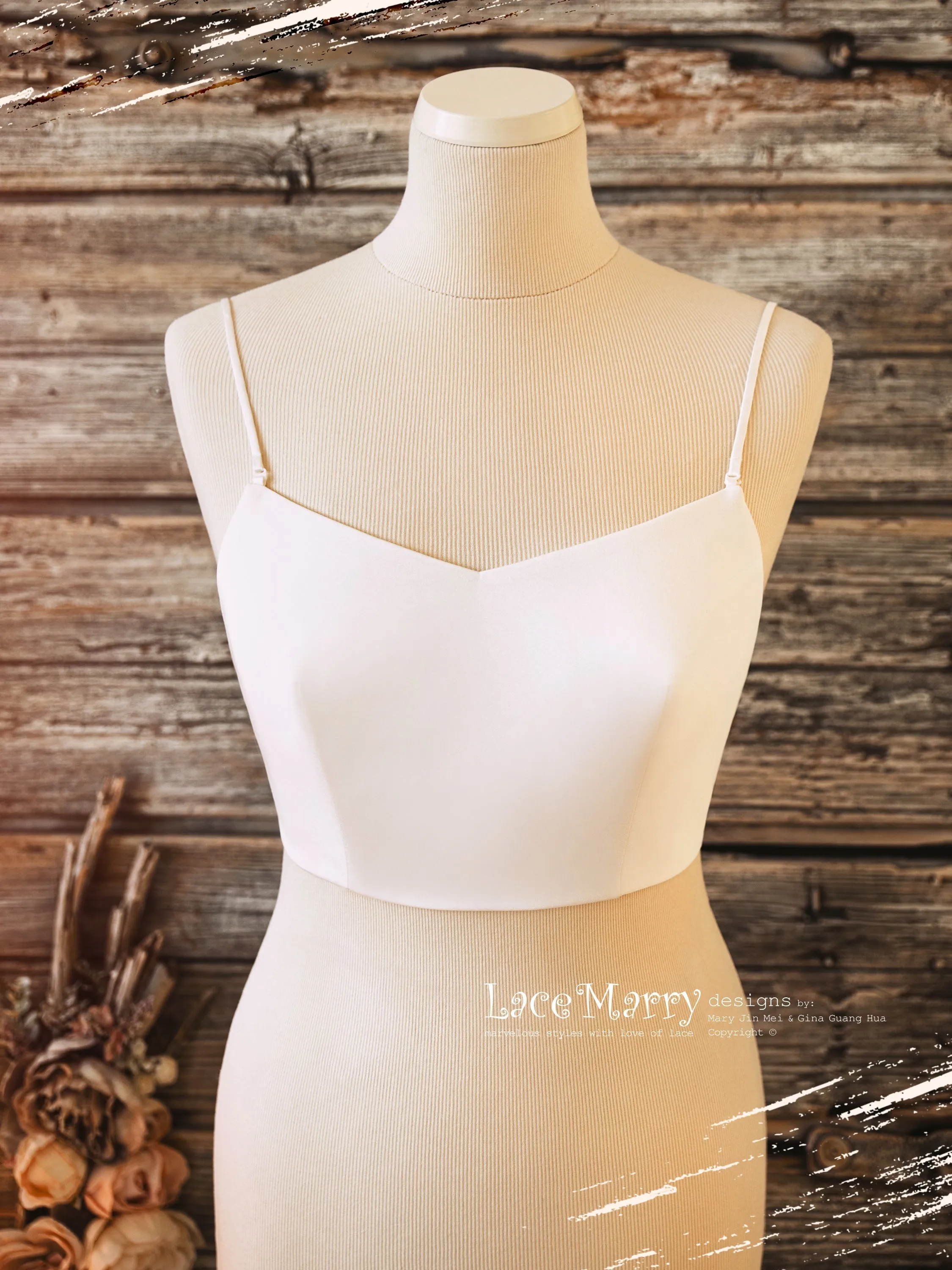 ASTRA #2 / Short Length Bridal Bustier with Extra Thin Closure