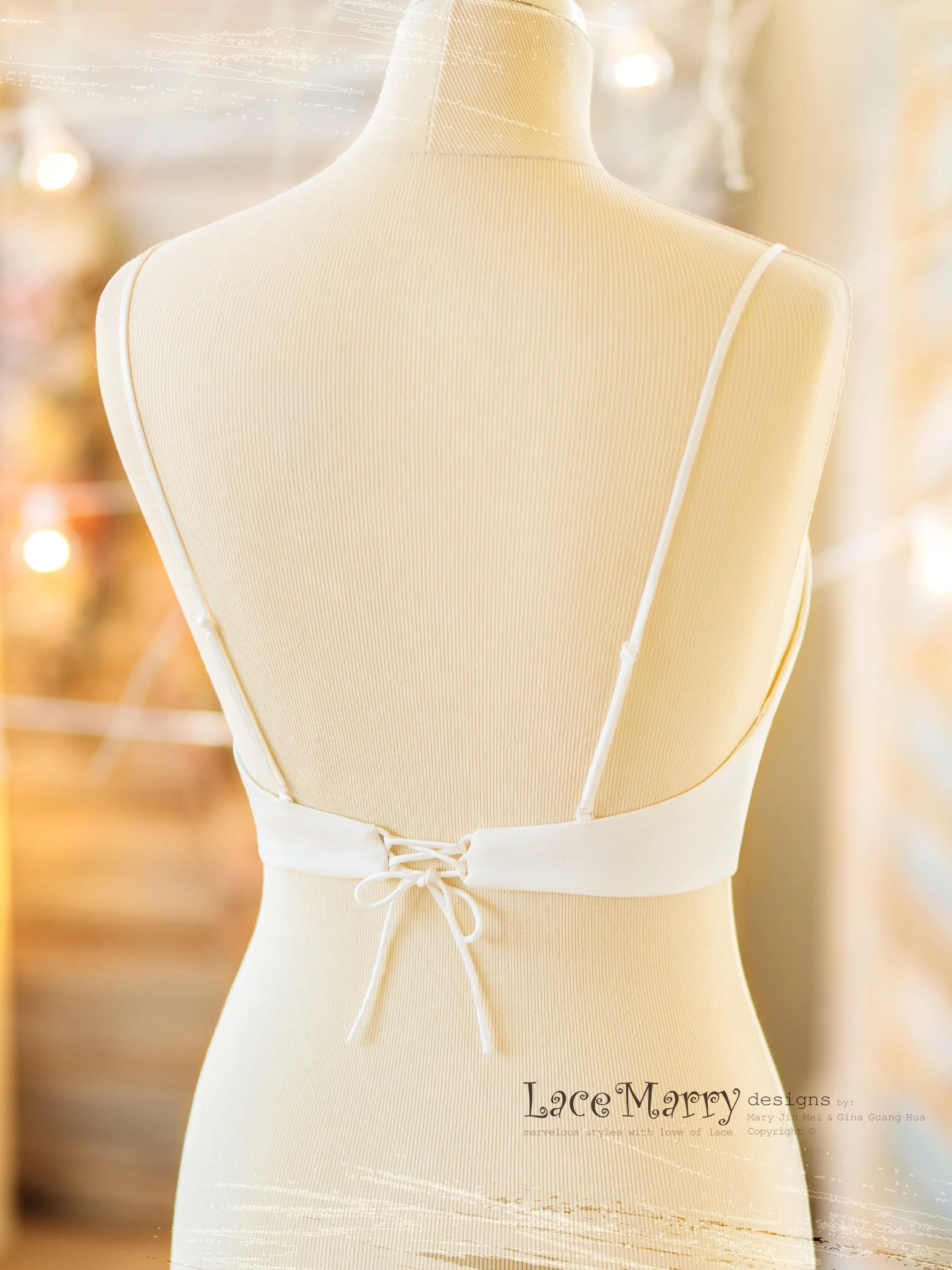 ASTRA #2 / Short Length Bridal Bustier with Extra Thin Closure