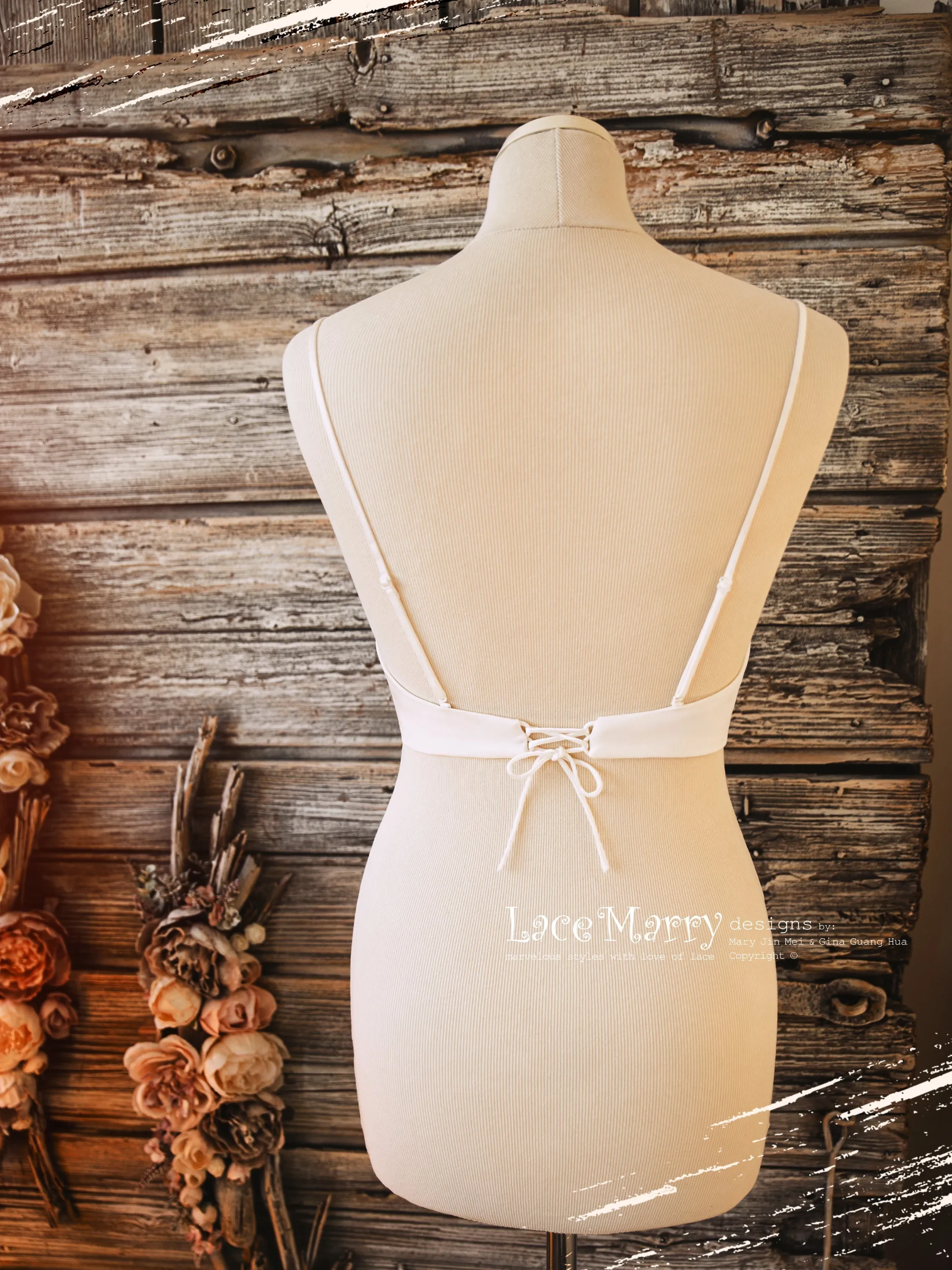ASTRA #2 / Short Length Bridal Bustier with Extra Thin Closure