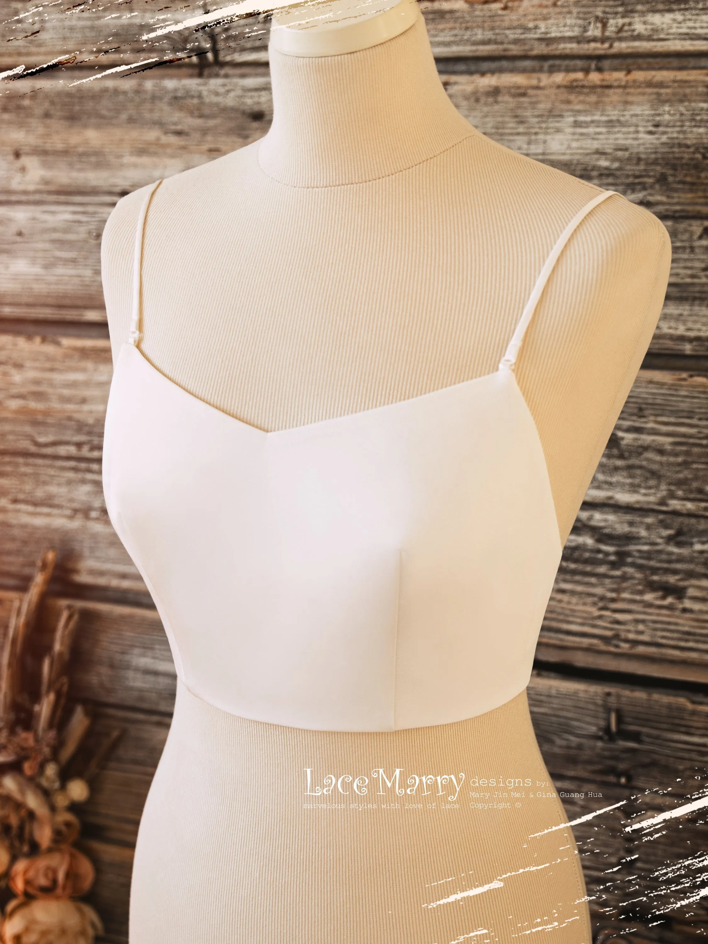 ASTRA #2 / Short Length Bridal Bustier with Extra Thin Closure