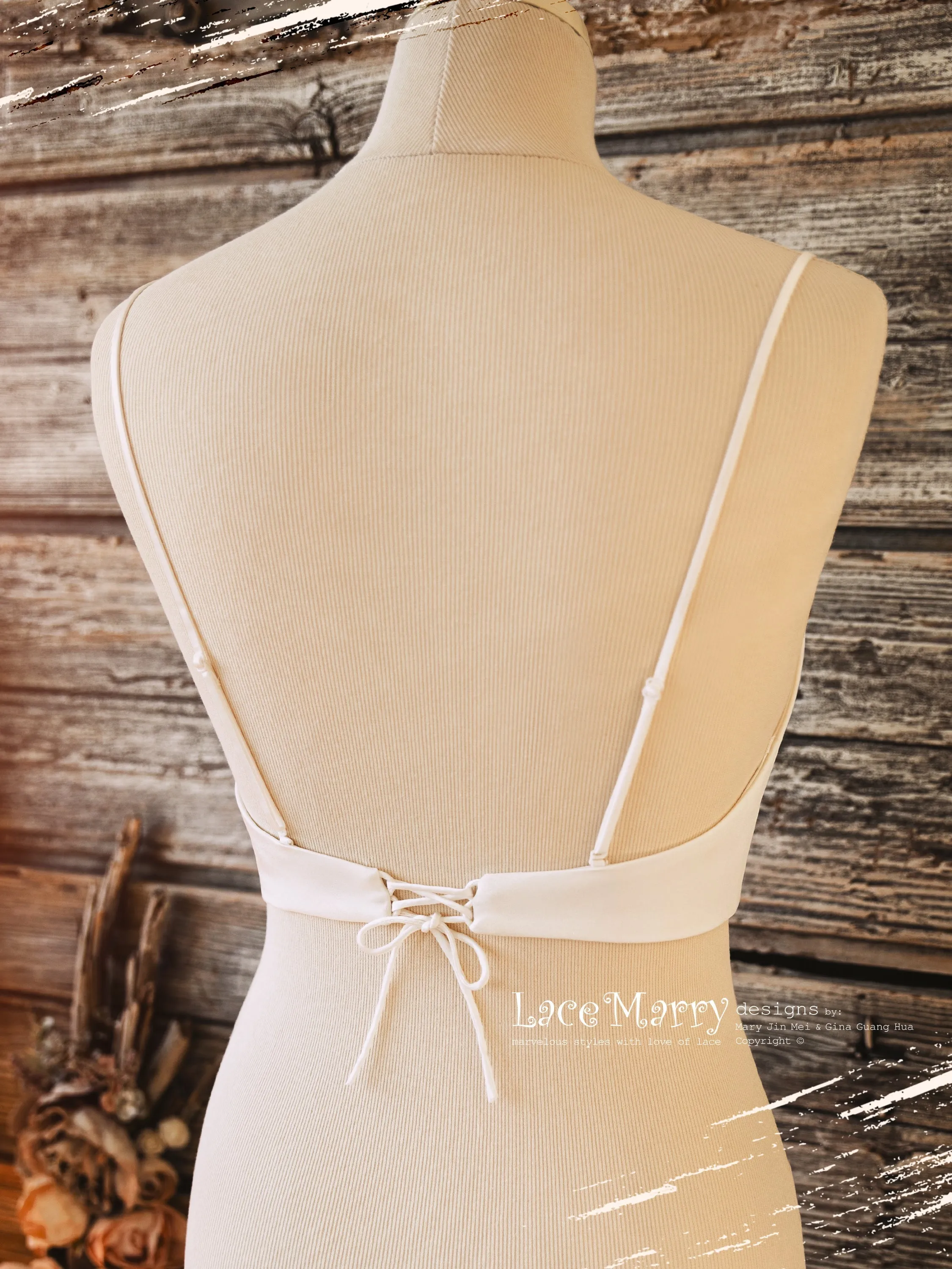 ASTRA #2 / Short Length Bridal Bustier with Extra Thin Closure