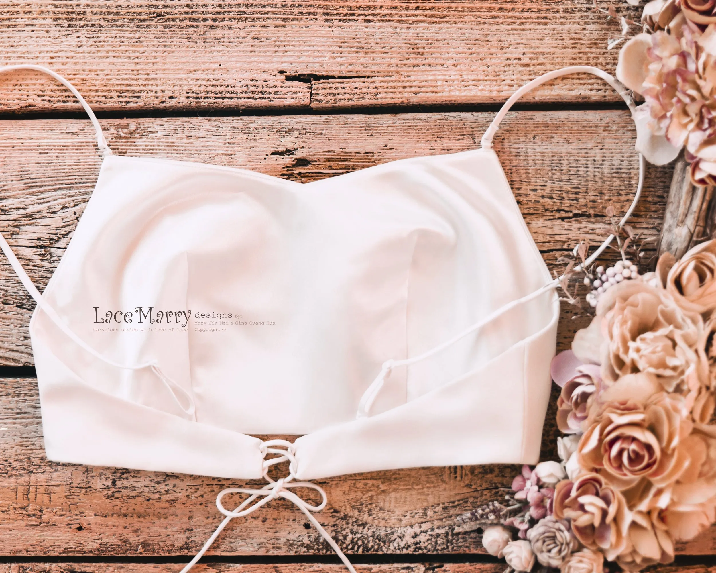 ASTRA #2 / Short Length Bridal Bustier with Extra Thin Closure