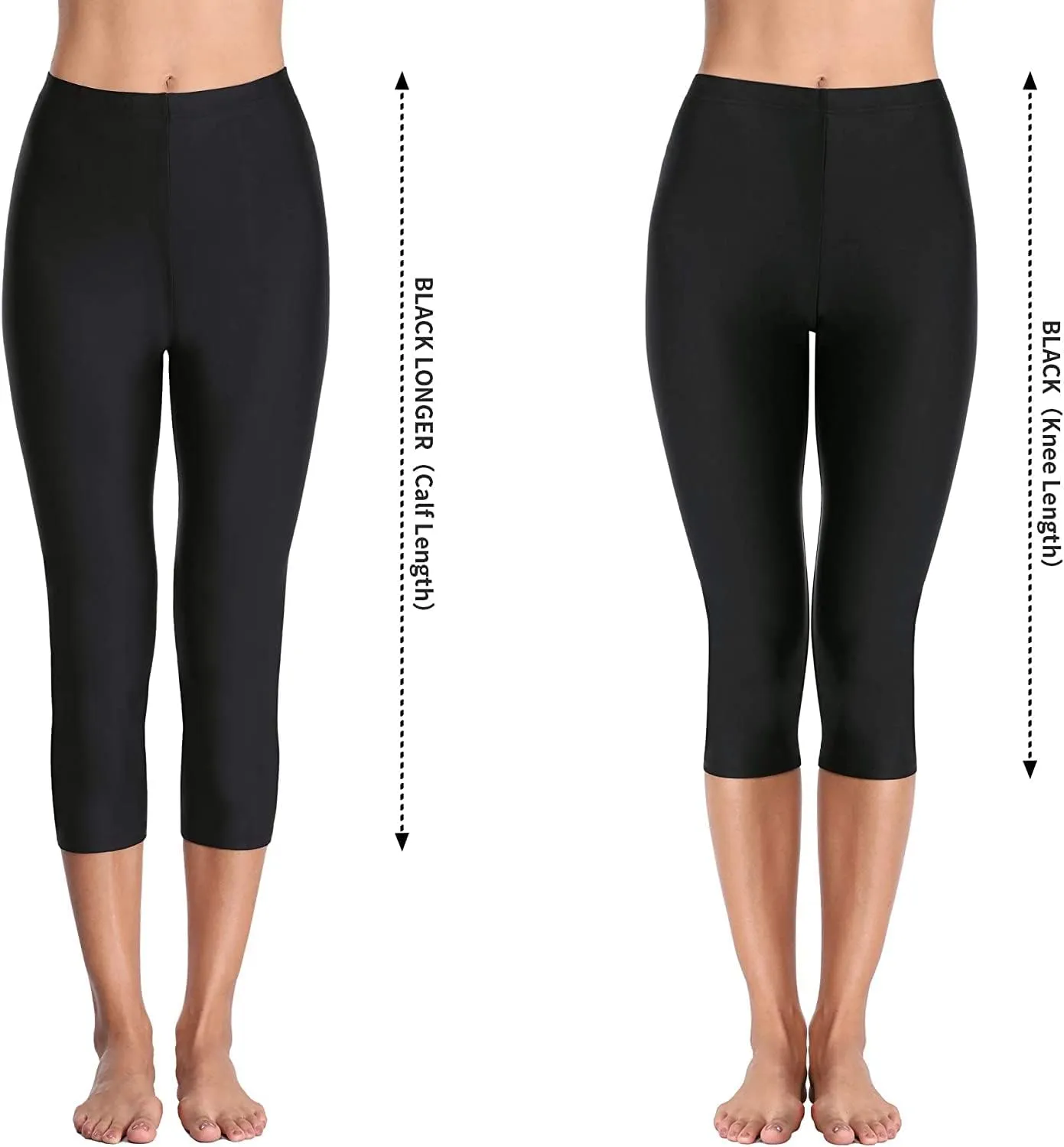 ATTRACO Swim Pants for Women High Waisted Swim Capris Swim Shorts Swimming Leggings