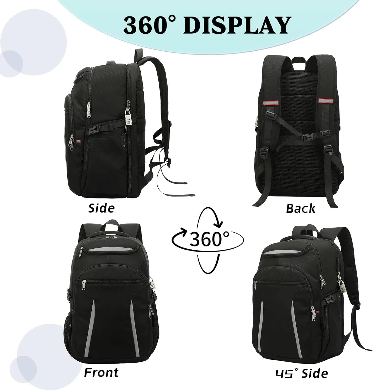 Backpacks for Men Laptop Backpack Travel Anti Theft College School Bag Extra Large Backpacks Fits 17 Inch Computer