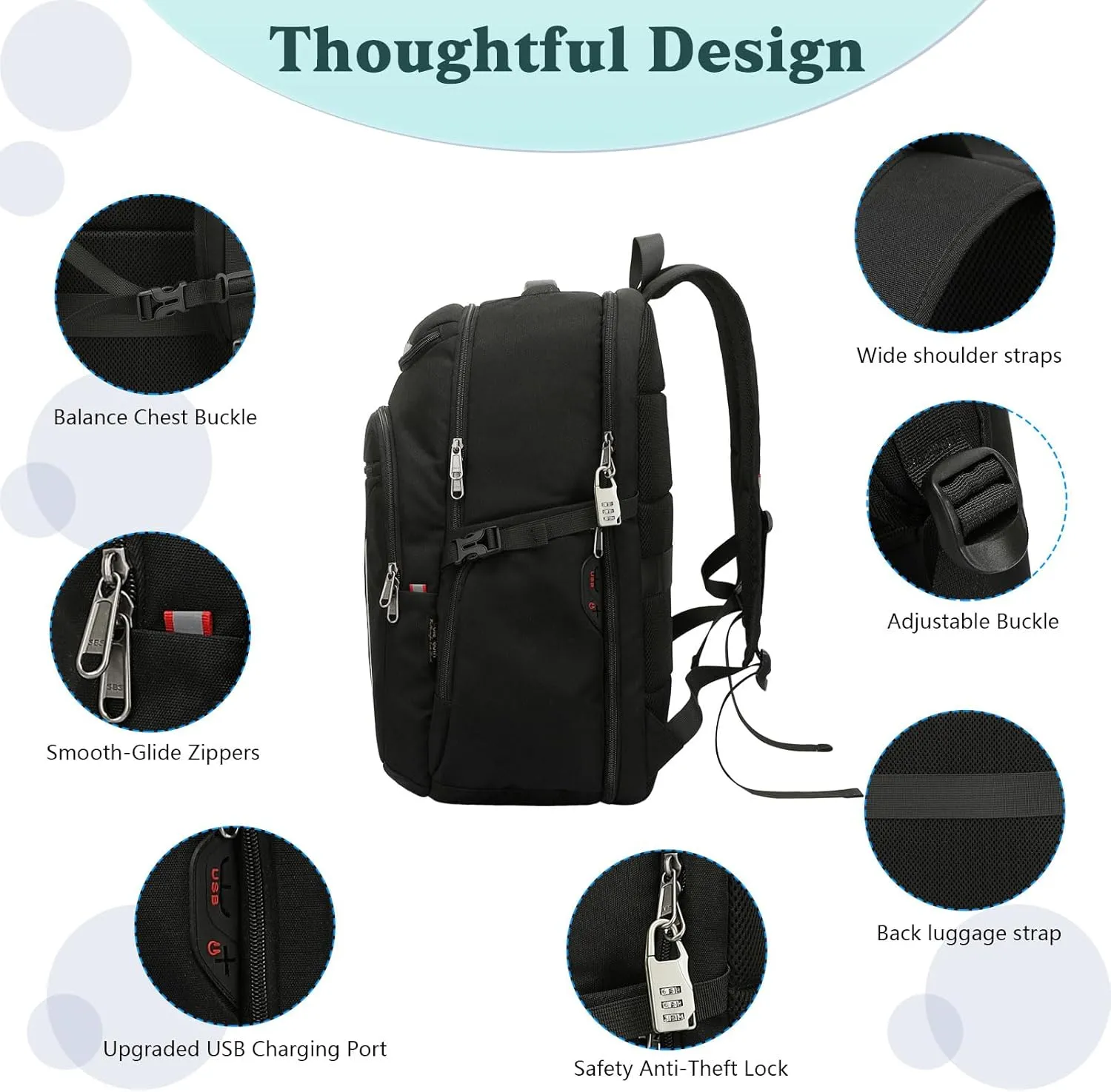 Backpacks for Men Laptop Backpack Travel Anti Theft College School Bag Extra Large Backpacks Fits 17 Inch Computer