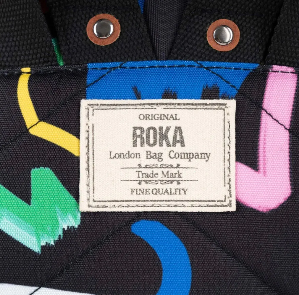 BANTRY B SMALL SCRIBBLE RECYCLED CANVAS BACKPACK
