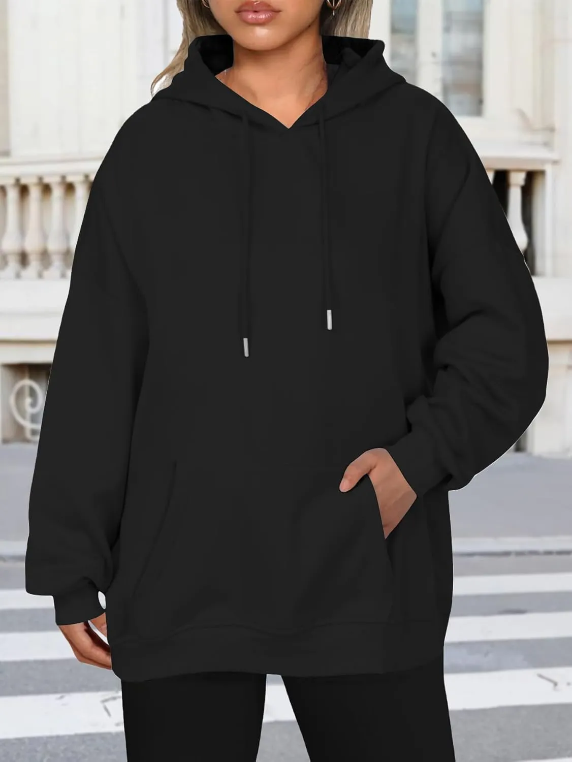 Baonmy Star Graphic Hoodies Y2k Leopard Print Oversized Fleece Hoodie Long Sleeve Pullover Sweatshirt for Women Streetwear