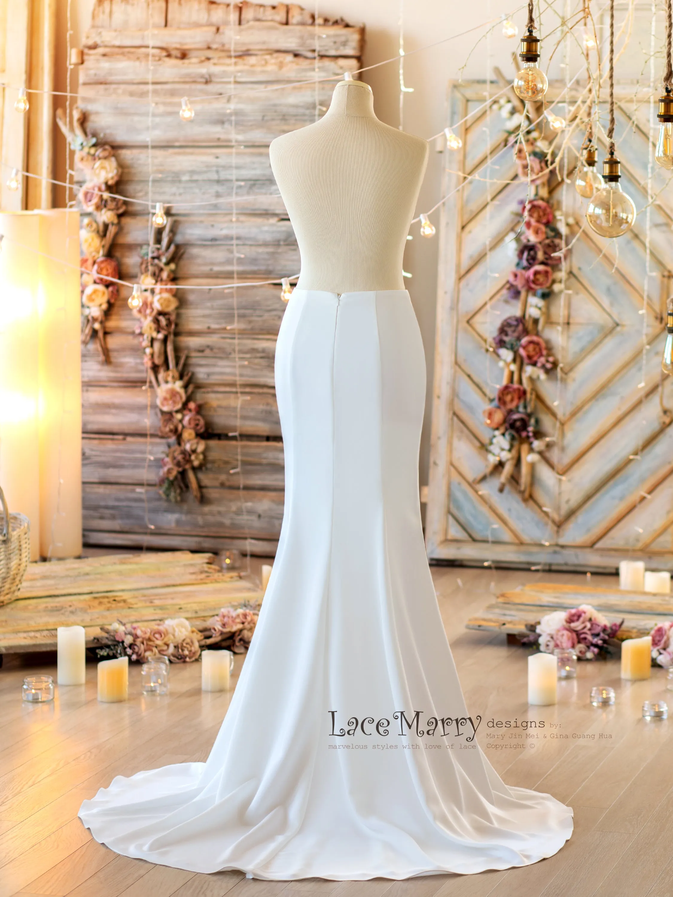 Beach Style Sexy and Plain Wedding Dress