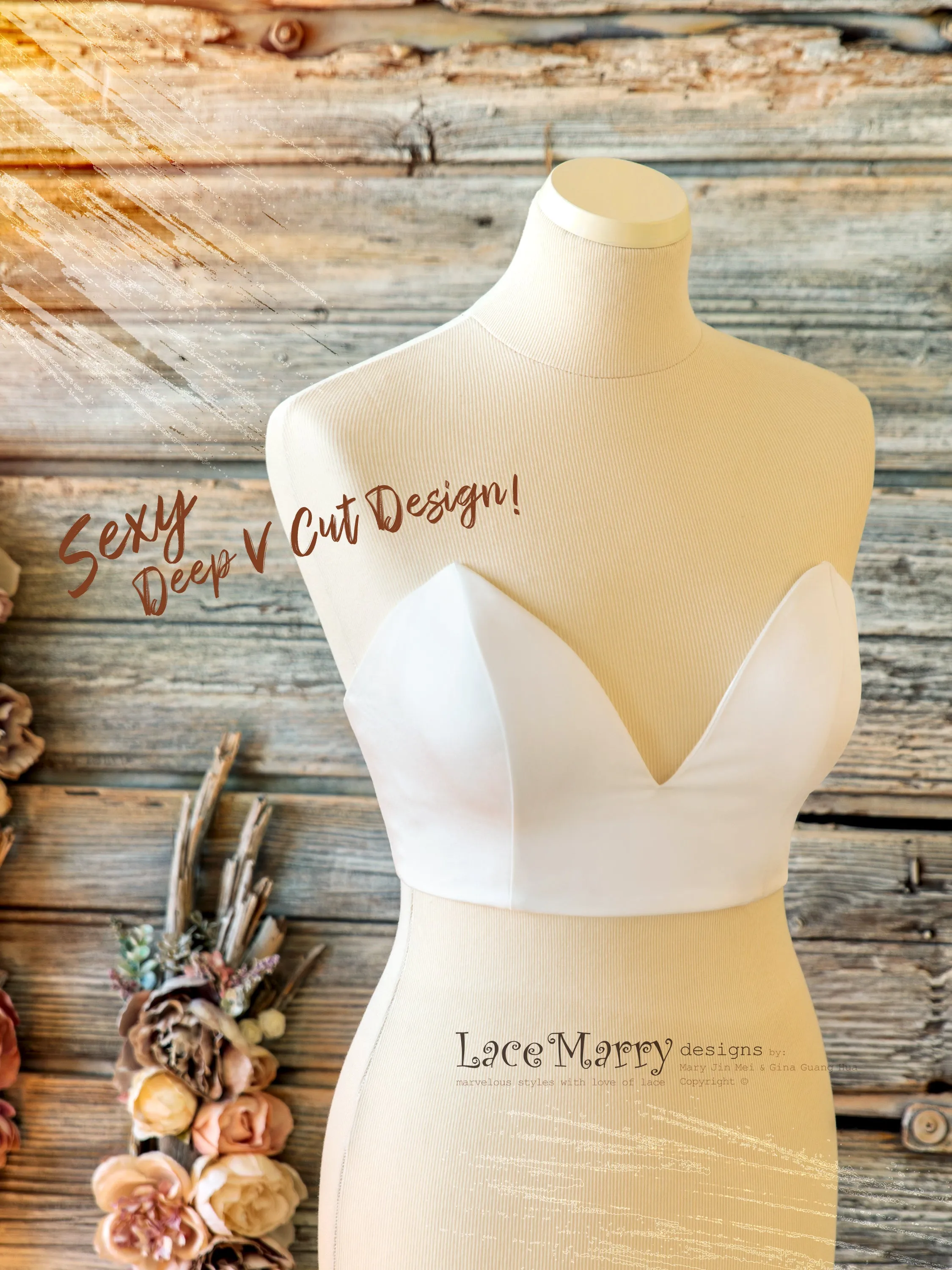 Beach Style Sexy and Plain Wedding Dress