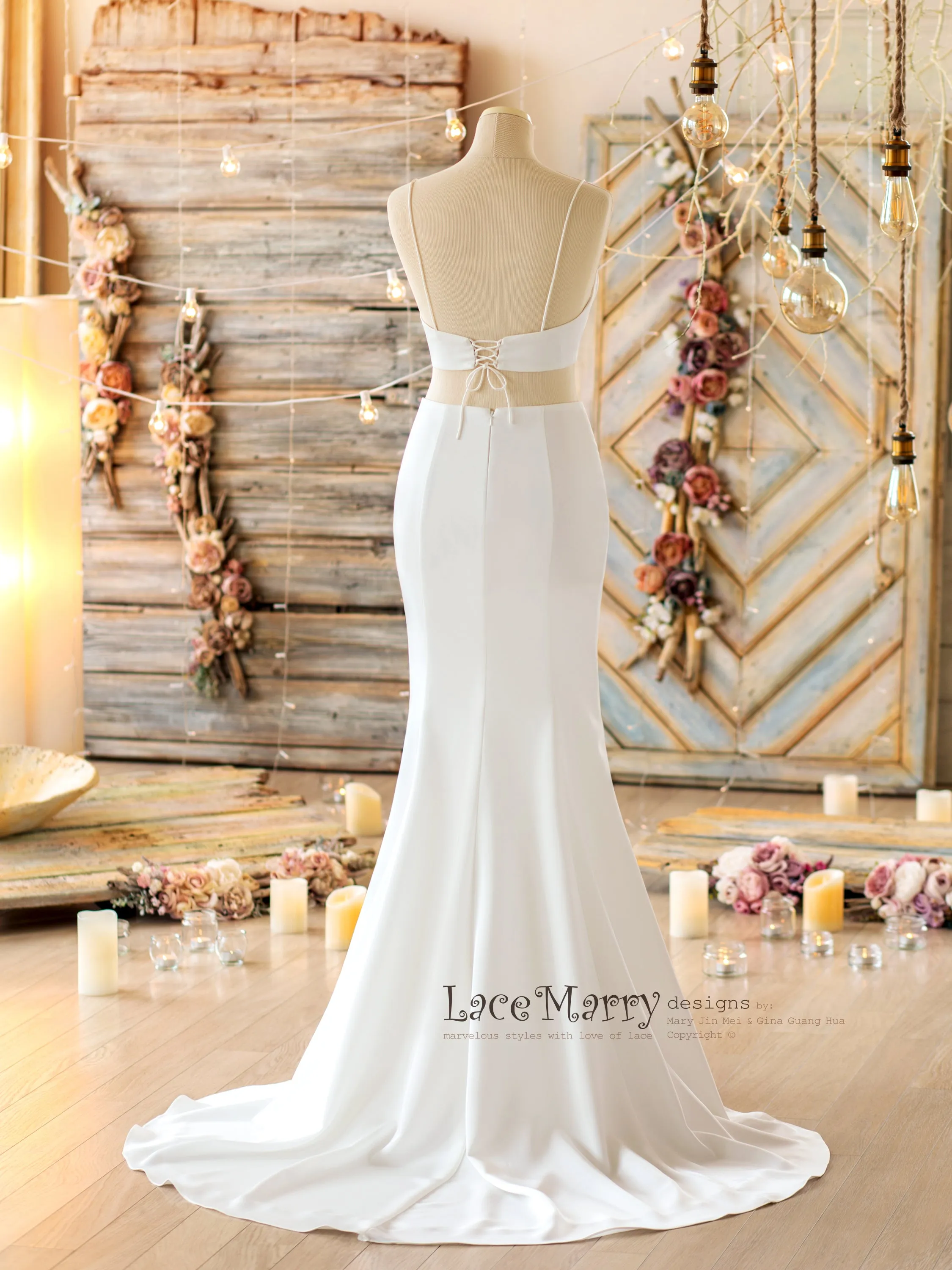 Beach Style Sexy and Plain Wedding Dress