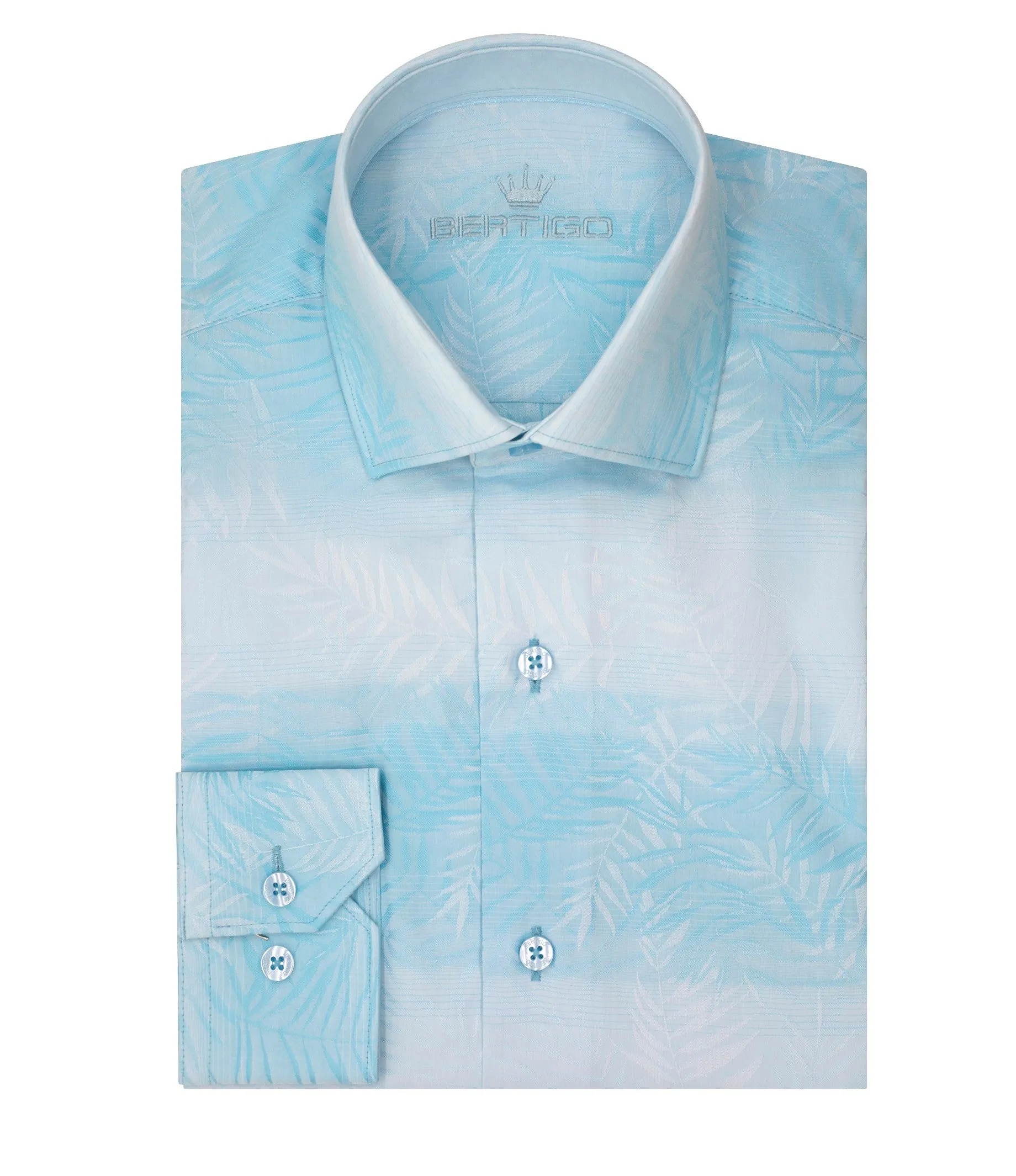 Bertigo Short-Sleeve Shirt | Johnny Aqua Leaf Shit