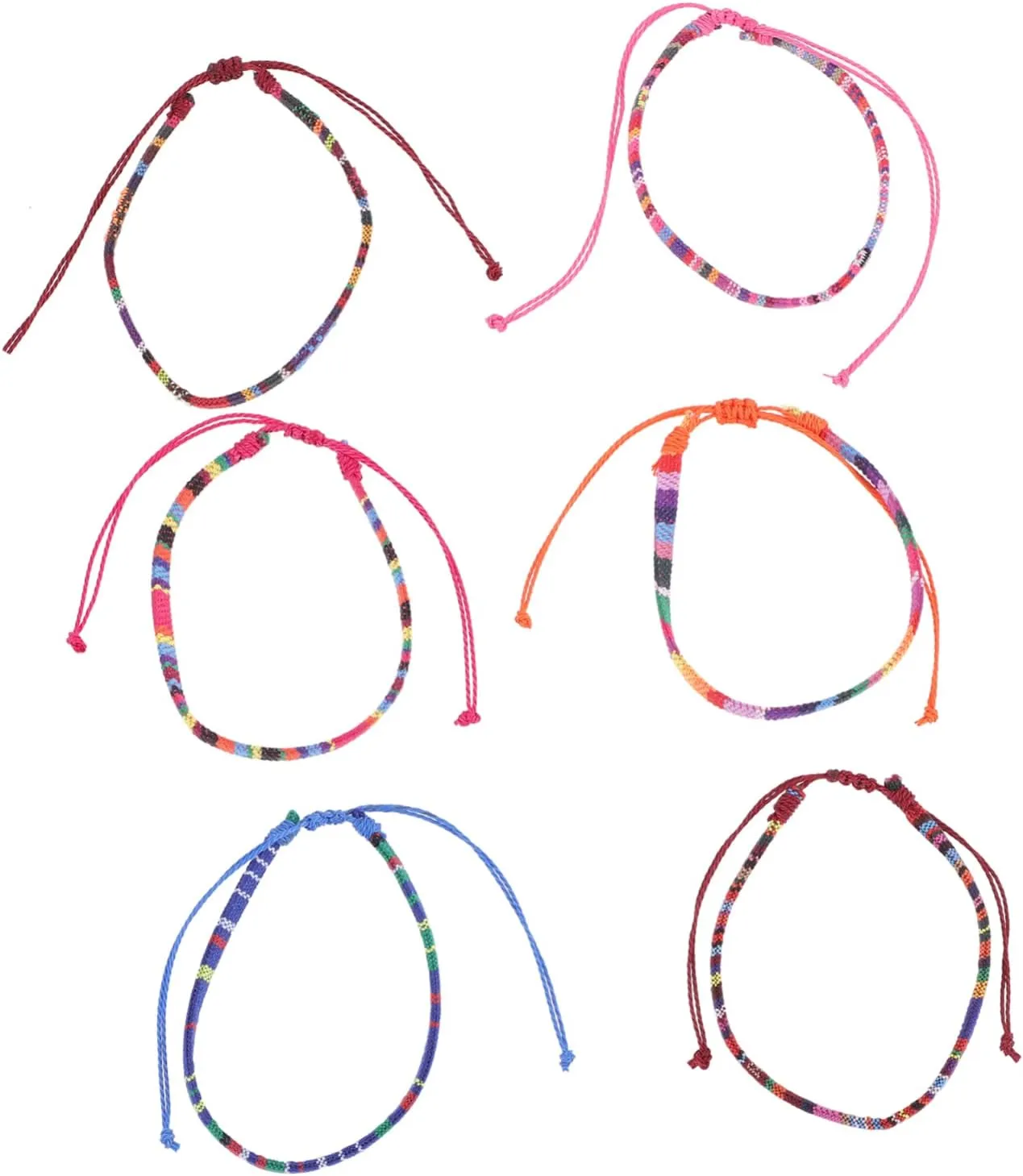 BESPORTBLE 6pcs String Anklets for Women Adjustable Beach Accessories for Summer Parties Daily Wear Travel and Special Occasions