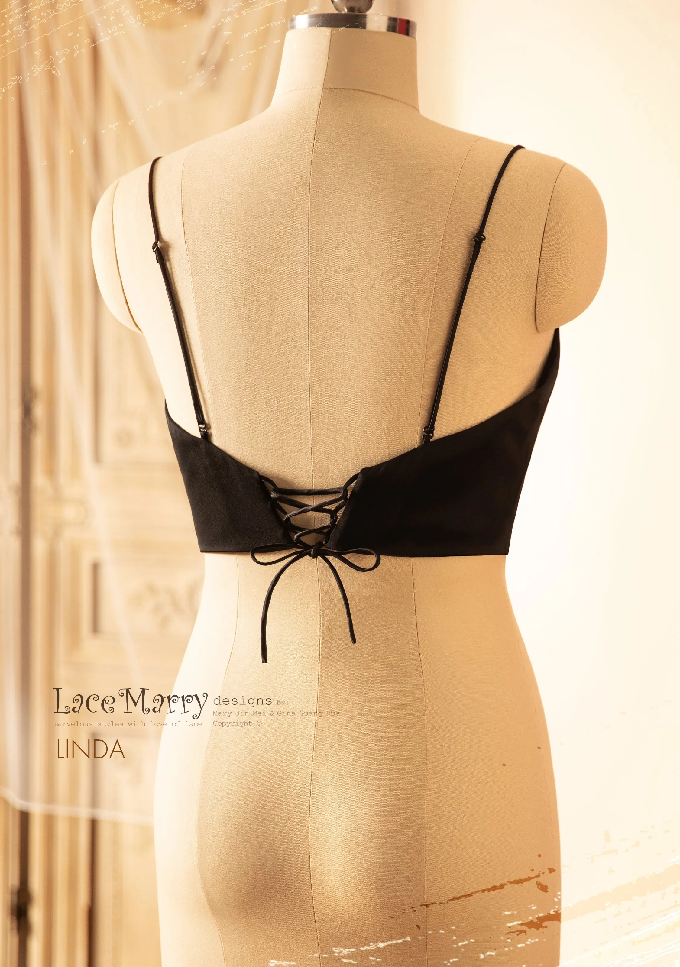 Black Wedding Dress with V Neck Separate Plain Bustier