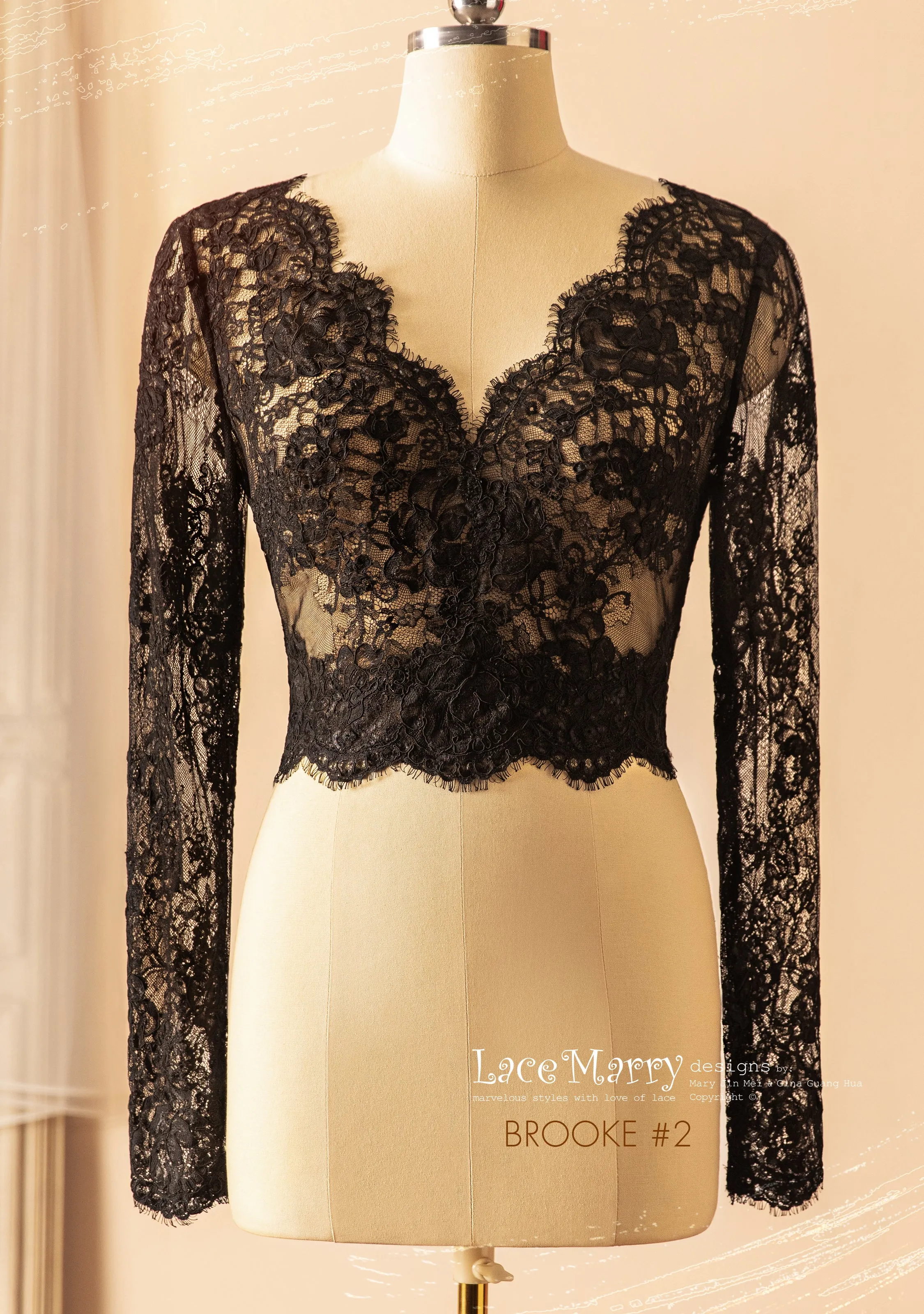 Black Wedding Dress with V Neck Separate Plain Bustier