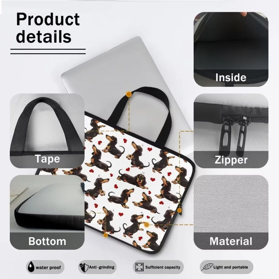 Boho Mandala Laptop and Tablet Case for Women Notebook Case Color Floral Flowers Laptop and Tablet Case Multifuntional Briefcase Bag-15 inch