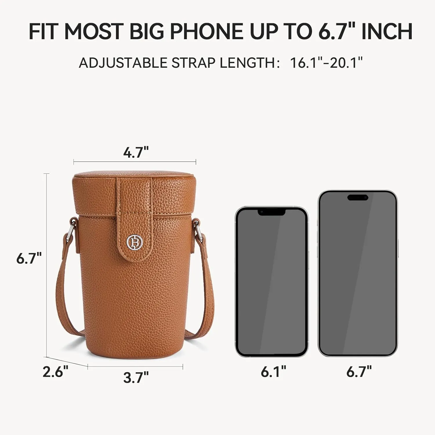 BOSTANTEN Mini Bucket Crossbody Bags for Women Vegan Leather Small Shoulder Bag with Adjustable Strap