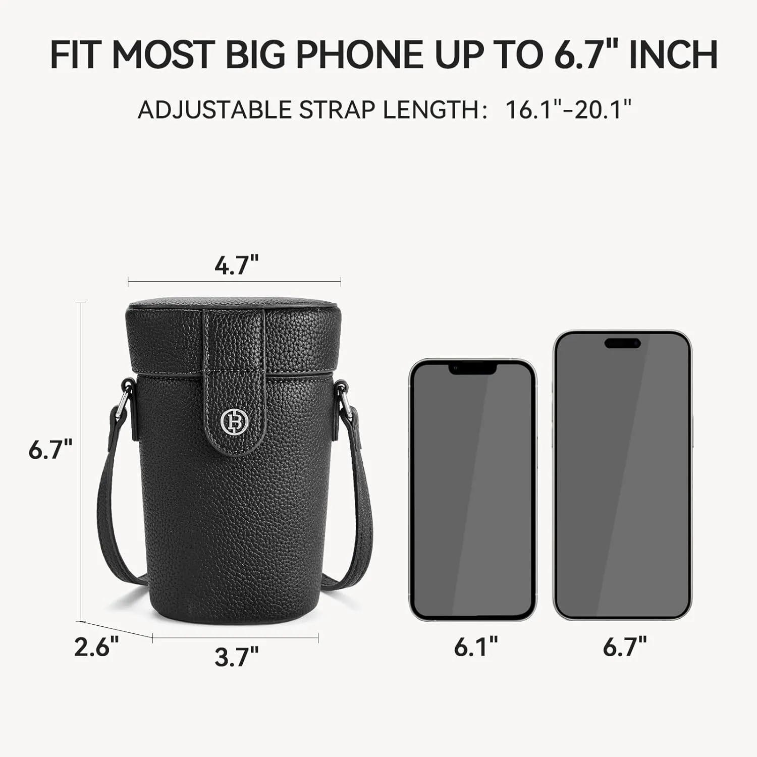 BOSTANTEN Mini Bucket Crossbody Bags for Women Vegan Leather Small Shoulder Bag with Adjustable Strap
