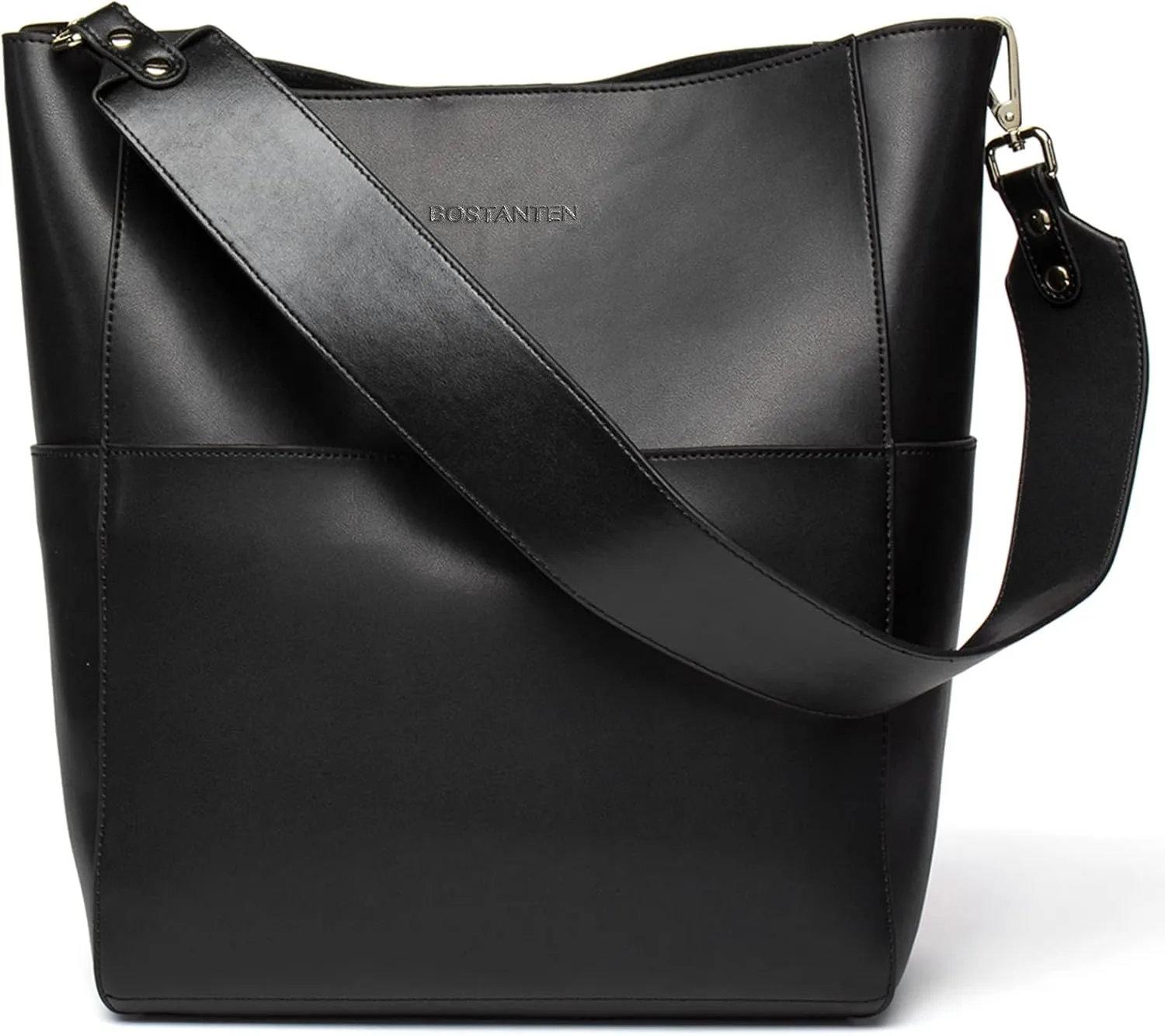 BOSTANTEN Women's Leather Designer Handbags Tote Purses Shoulder Bucket Bags