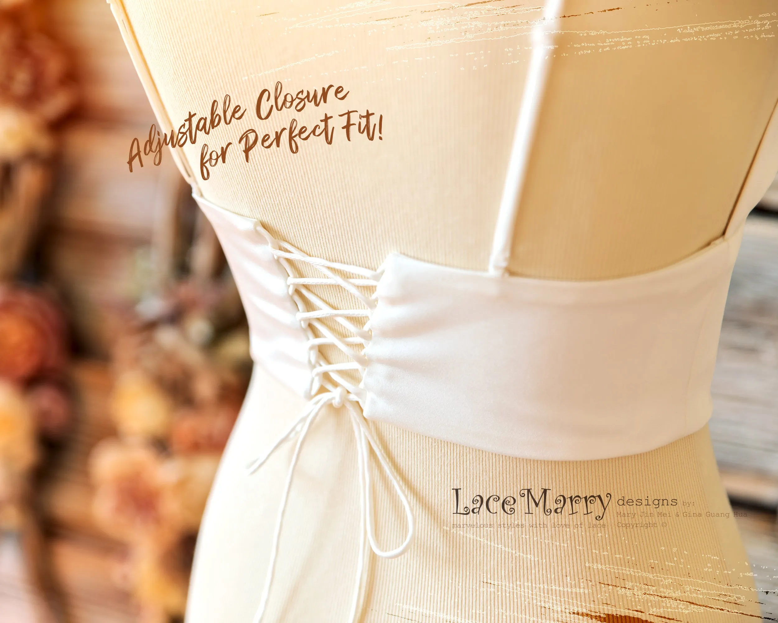 Bridal Bustier with Adjustable Straps