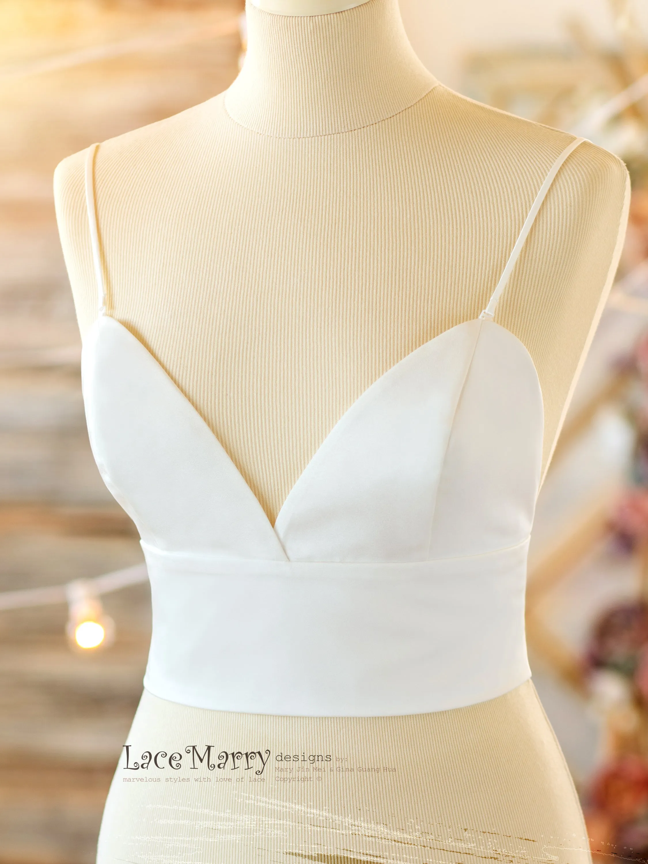 Bridal Bustier with Adjustable Straps