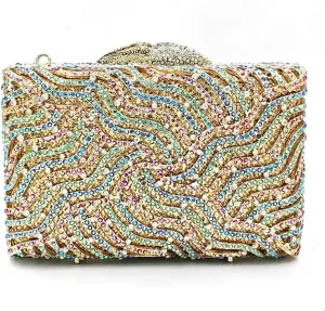 Bridal Wedding Party Purses Women Small Clutches Rhinestone Bag Crystal Clutches