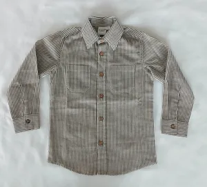 Brown Stripes Printed Boys Shirts