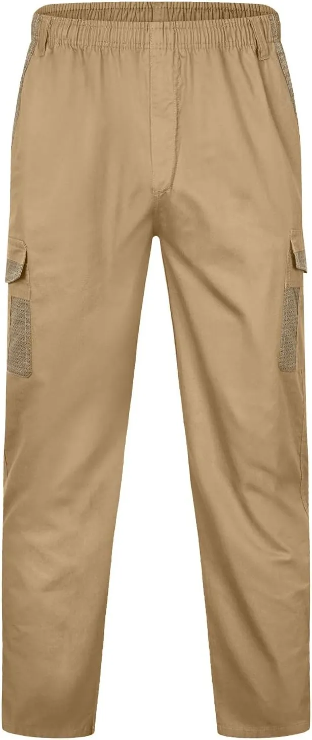 Cargo Pants for Men Baggy Lightweight Sweatpants Casual Loose-fit Pants Athletic Drawstring Pant with Pockets Men's