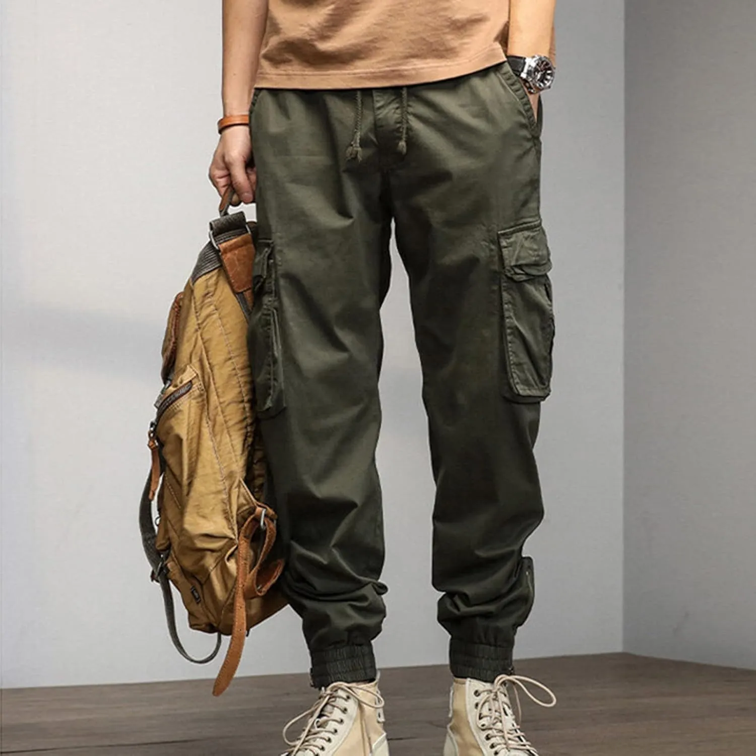 Cargo Sweatpants for Men Big and Tall Men Outdoor Cargo Pant Relaxed Fit Sport Pants Lightweight Tactical Pant Hiking