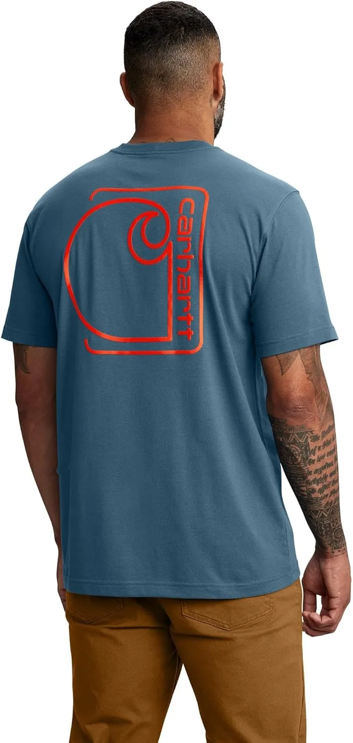 Carhartt Men's Relaxed Fit Lightweight Short-Sleeve Pocket C Graphic T-Shirt