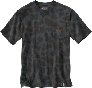 Carhartt Men's Relaxed Fit Lightweight Short-Sleeve Pocket Camo Logo Graphic T-Shirt